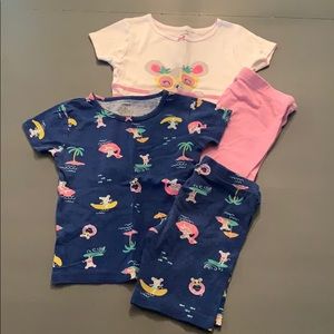 Summer Pajamas Short Sleeve Bundle 2 Sets 4T 🐭